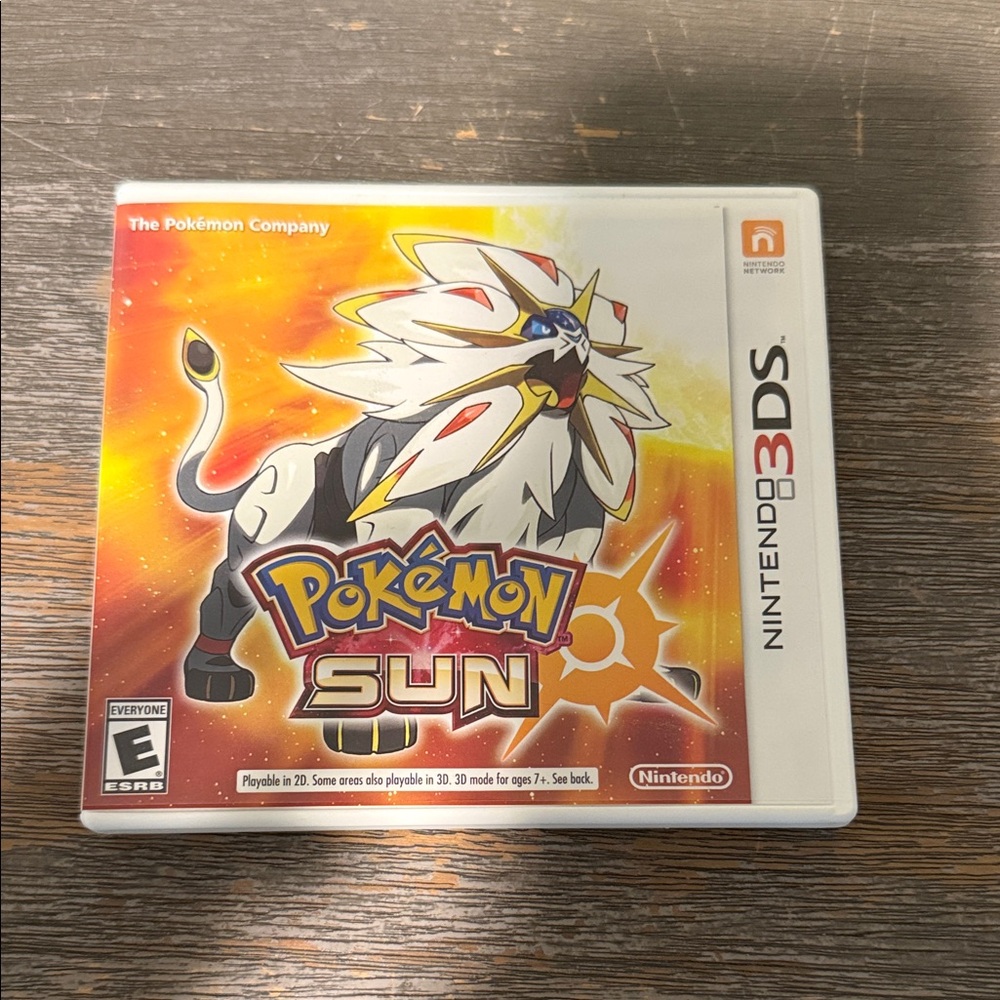 Nintendo 3DS Pokémon Sun with Fiery Red and Yellow Cover